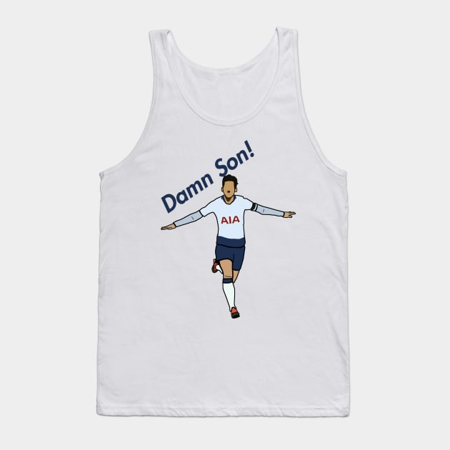 Son Heung Min 'Damn Son!' - Tottenam Spurs Premier League Soccer Tank Top by xavierjfong